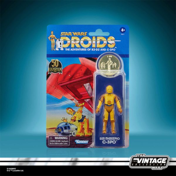 VIN C3-PO FIGURA 9,5 CM STAR WARS DROIDS VINTAGE F53115L0 - Imagen 2