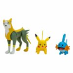 Pokémon Packs de 3 Figuras Battle Mudkip, Pikachu #1, Boltund 5 cm