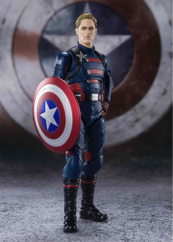 CAPTAIN AMERICA JOHN WALKER FIG 15CM MARVEL FALCON & WINTER SOLDIER S.H.FIGUARTS RE-RUN - Imagen 3