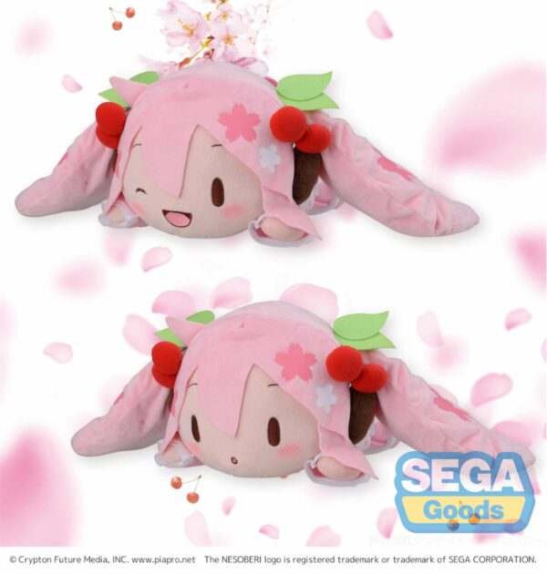 SAKURA MIKU POUTING & SMILE SET 2 PELUCHES 15 CM HATSUNE MIKU NESOBERI PLUSH