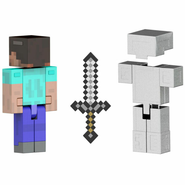 STEVE FIGURA 14 CM MINECRAFT DIAMOND LEVEL - Imagen 2