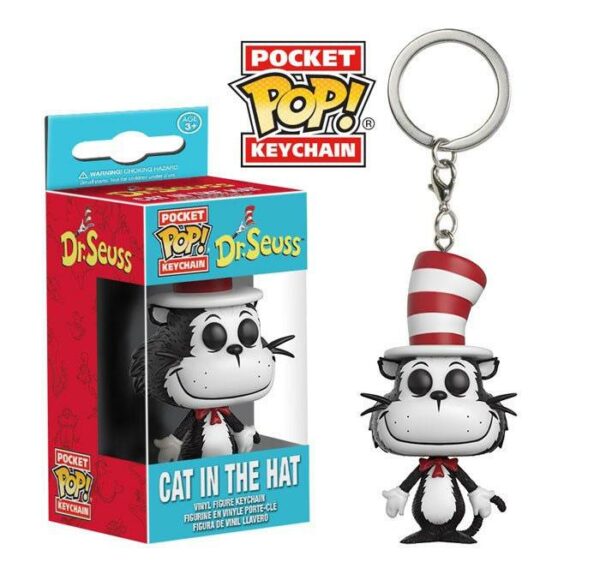 Dr. Seuss Llavero Pocket Funko POP! Vinyl Cat in the Hat 4 cm