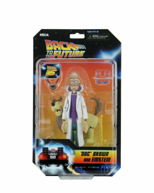 Figura Scale Action Back To The Future Toony Classics: Doc junto su perro Einstein 15 cm - Imagen 3