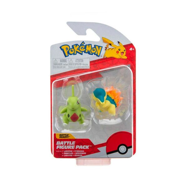 Pack 2 Figuras Larvitar y Cyndaquil Pokémon - Imagen 2