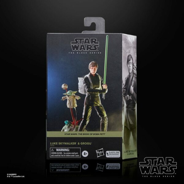 LUKE SKYWALKER & GROGU PACK 2 FIG 15 CM STAR WARS THE BOOK OF BOBA FETT THE BLACK SERIES - Imagen 3