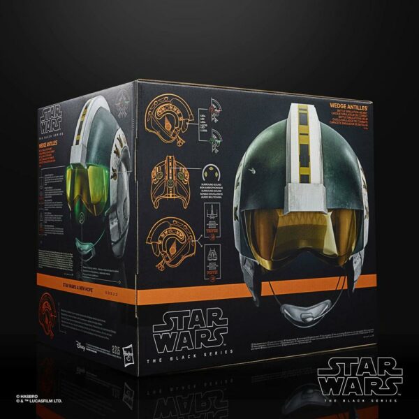 WEDGE ANTILLES BATTLE SIMULATION CASCO REPLICA ESCALA 1:1 BLACK SERIES STAR WARS F27925E0 - Imagen 6