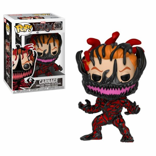 Venom POP! Marvel Vinyl Cabezón Carnage 9 cm Figuras POP! Marvel  Cabezón POP! Vinyl, tamaño aprox. 9 cm. - Imagen 2