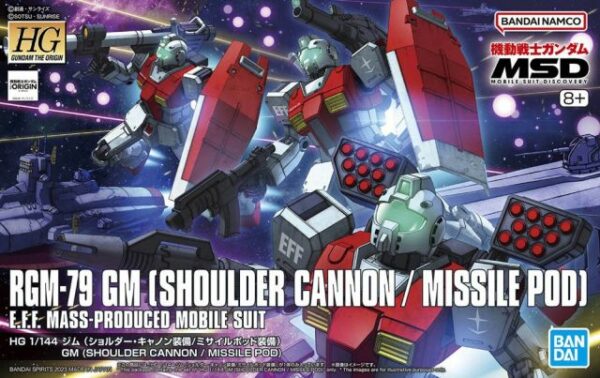 HG 1/144 GM SHOULDER CANNON / MISSILE POD RE-RUN - Imagen 2