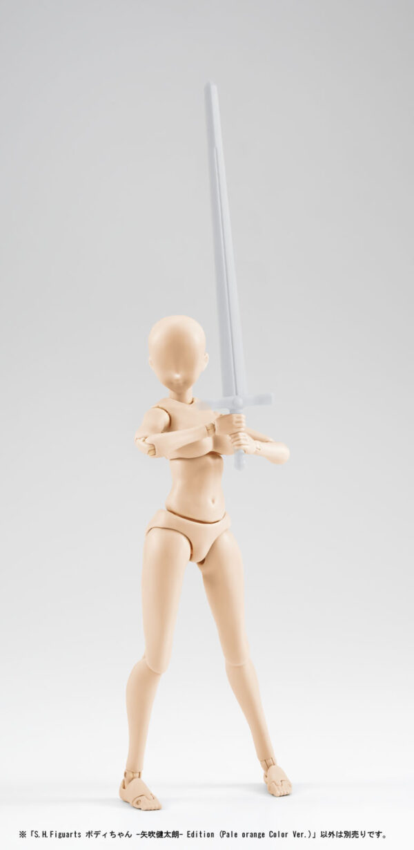 MUJER COLOR NARANJA PALIDO FIGURA 13.5 CM BODY CHAN YABUKI KENTARO SH FIGUARTS - Imagen 3