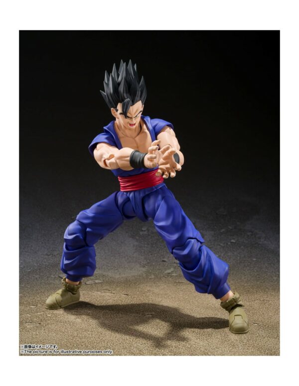 ULTIMATE SON GOHAN SUPER HERO FIG. 14 CM DRAGON BALL SUPER SH FIGUARTS TAMASHII NATIONS - Imagen 4