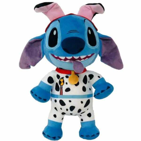 STITCH DISFRAZ DALMATA PELUCHE 25 CM DISNEY LILO & STITCH  Simba Toys presenta el peluche de Stitch disfrazado de dálmata. Mide 25 cm y está basado en la apariencia del personaje de las películas Disney "Lilo & Stitch".