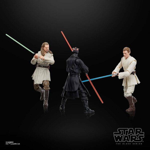 Star Wars Episode I Black Series Pack de 3 Figuras Qui-Gon Jinn, Darth Maul, Obi-Wan Kenobi 15 cm - Imagen 7