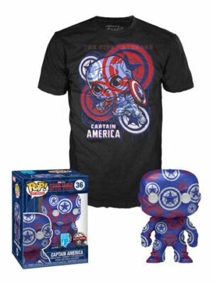 Captain America Civil War POP! & Tee Set de Minifigura y Camiseta Talla M