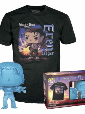 Attack on Titan POP! & Tee Set de Minifigura y Camiseta Eren w/ marks Talla M