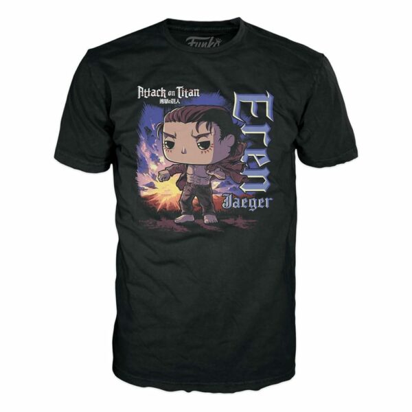 Attack on Titan POP! & Tee Set de Minifigura y Camiseta Eren w/ marks Talla L - Imagen 3