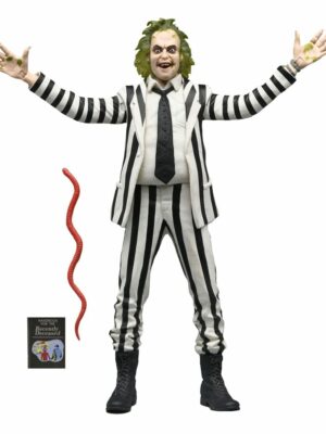 Beetlejuice 1988 Figura Beetlejuice Black and White Striped Suit 18 cm